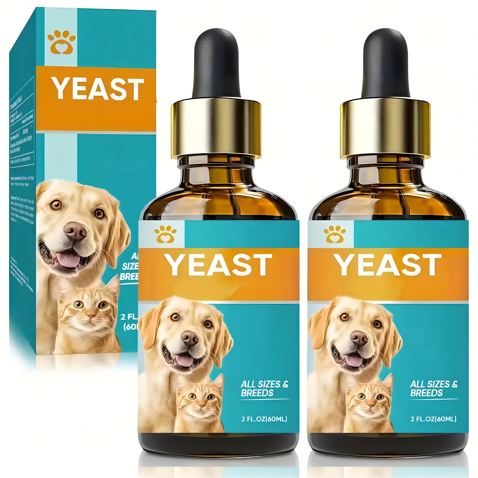 TEMU 2 Oz Pet Yeast Supplement Drops, Used As A Supplement For Dogs And Cats, 2 Ounces