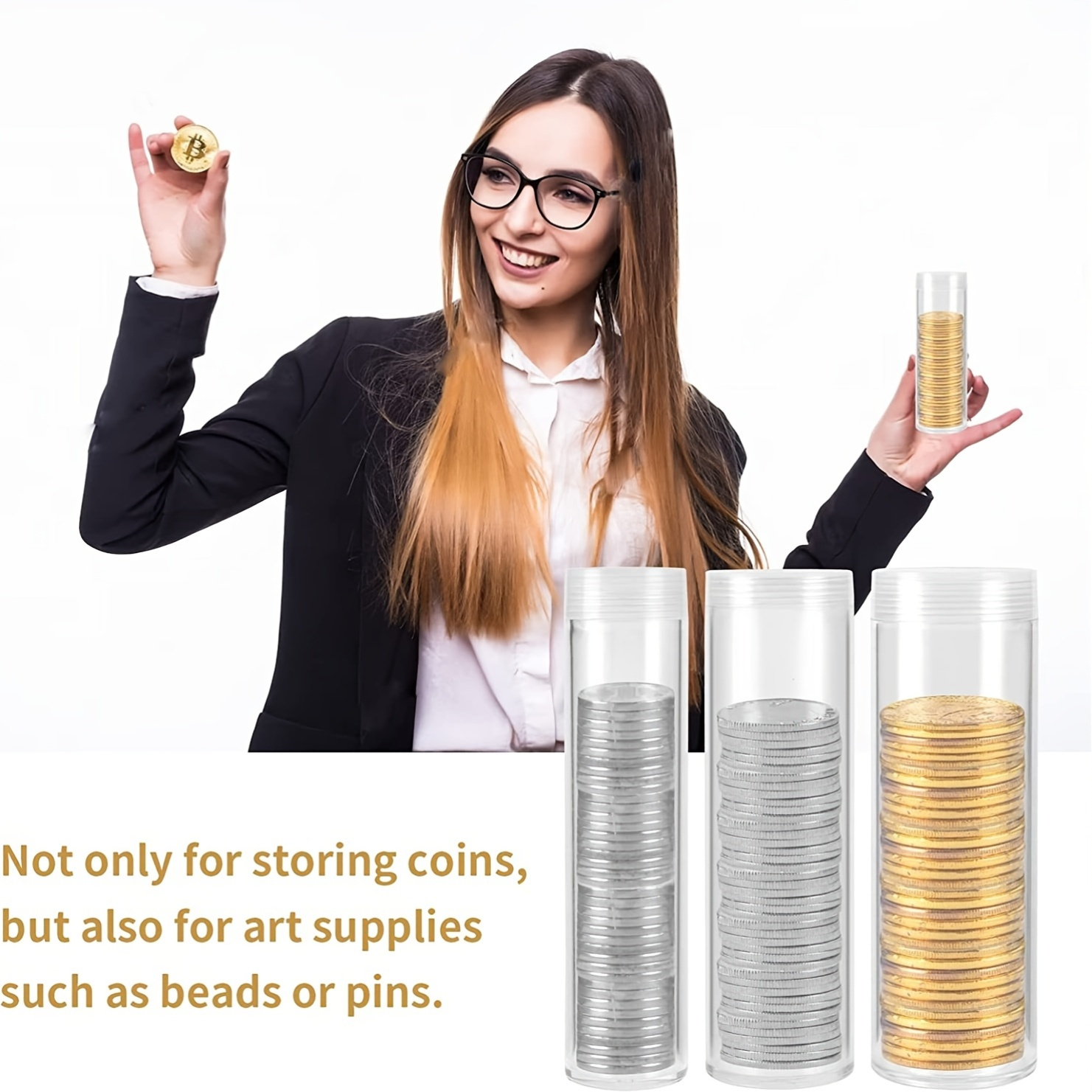 Tube De Rangement Pour Pièces – 10 Tubes Transparents Avec Éponges De Protection – Idéal Collectionneurs