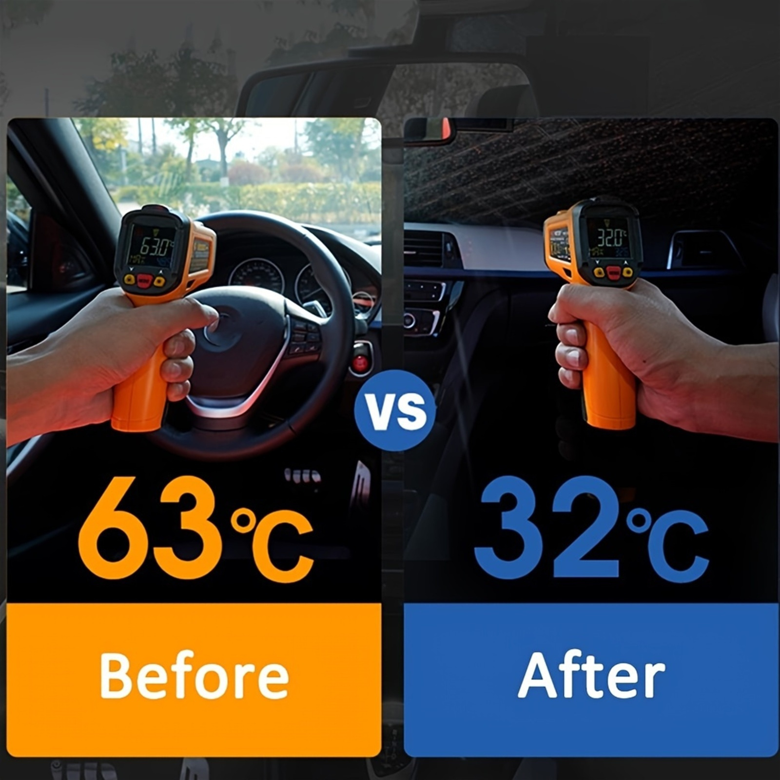 TEMU Portable & Foldable Windshield Visor |protect Your Car From Harmful And Heat |, Store, Perfect For Midsize Sedans, Compact & Medium Urban Suvs
