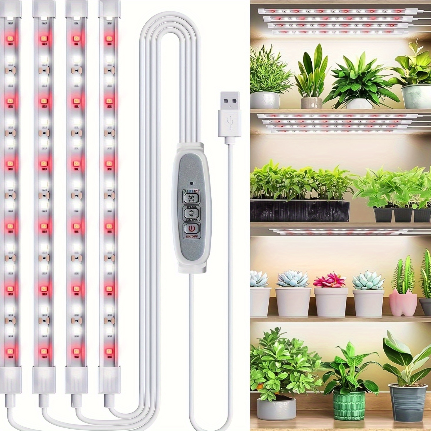 led grow light strips grow light strips indoor plants full - Temu