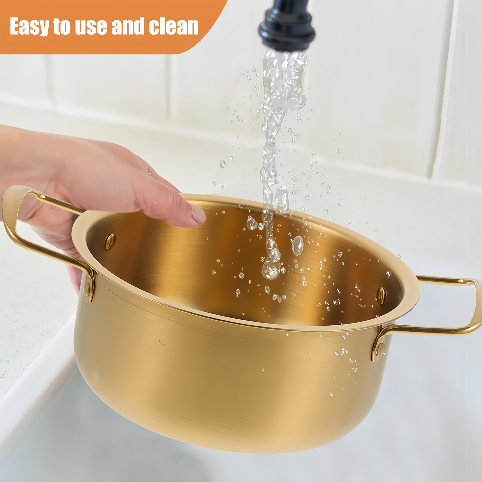 stainless steel instant noodle pot korean ramen pot ramen cooking pot chocolate   pasta pot korean soup pot   japanese noodles 8