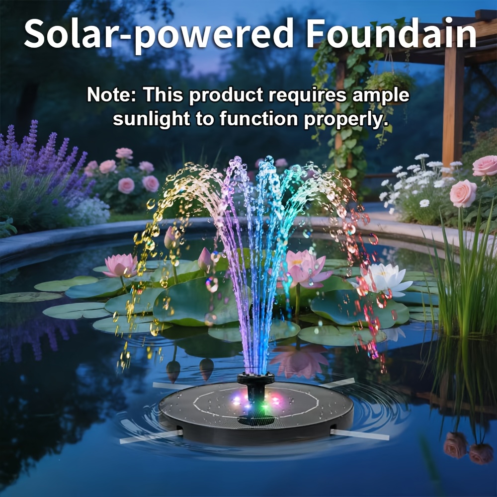 Zunanja solarna LED fontana, dekoracija za ribnik, popolnoma avtomatska solarna črpalka za vodo, nizkošumna črpalka za ribnik, nova izboljšana