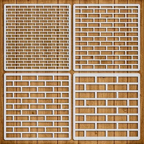 4 pack reusable geometric wall tile pattern templates 5 9 x 5 9 inches ivory pet plastic for home decor greeting cards and crafts