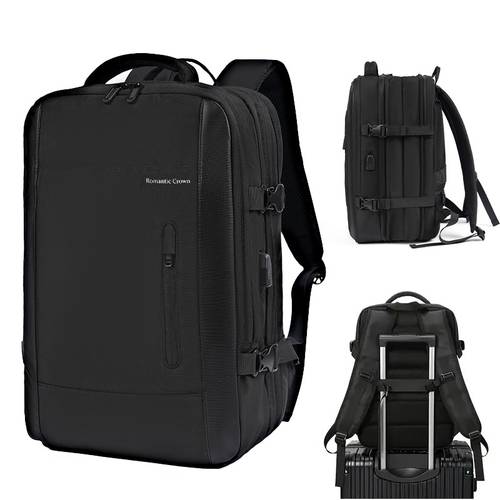 1pc large capacity expandable mens backpack multi compartment outdoor hiking backpack suitable for business and travel meeting airline boarding size large capacity laptop canvas backpack womens college student backpack