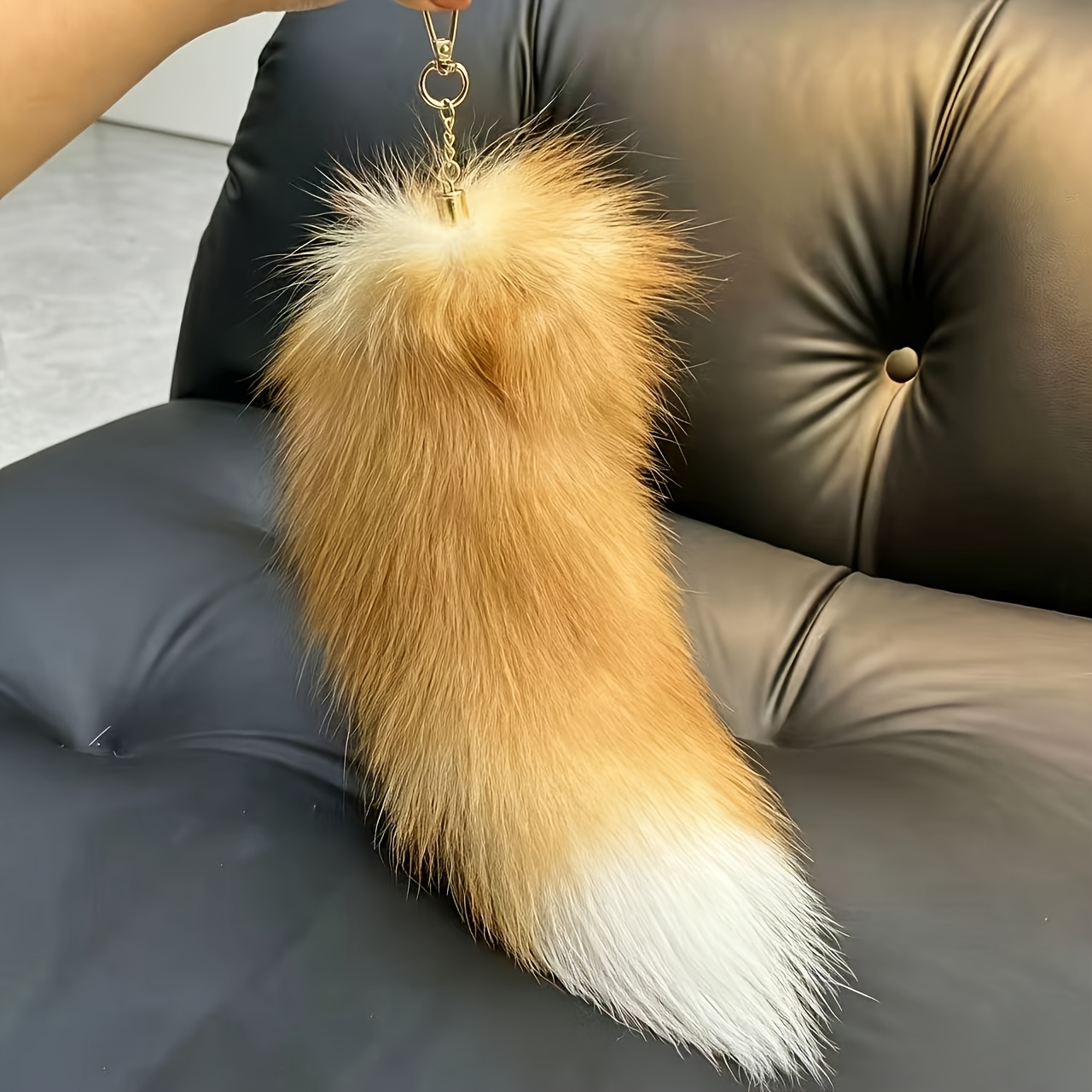 Image of 1pc Ultra- - Halloween Role-play Tail - Color Options (/gray/brown/pink/etc.) - Soft Plush Animal Costume Accessory For Parties And Role-play