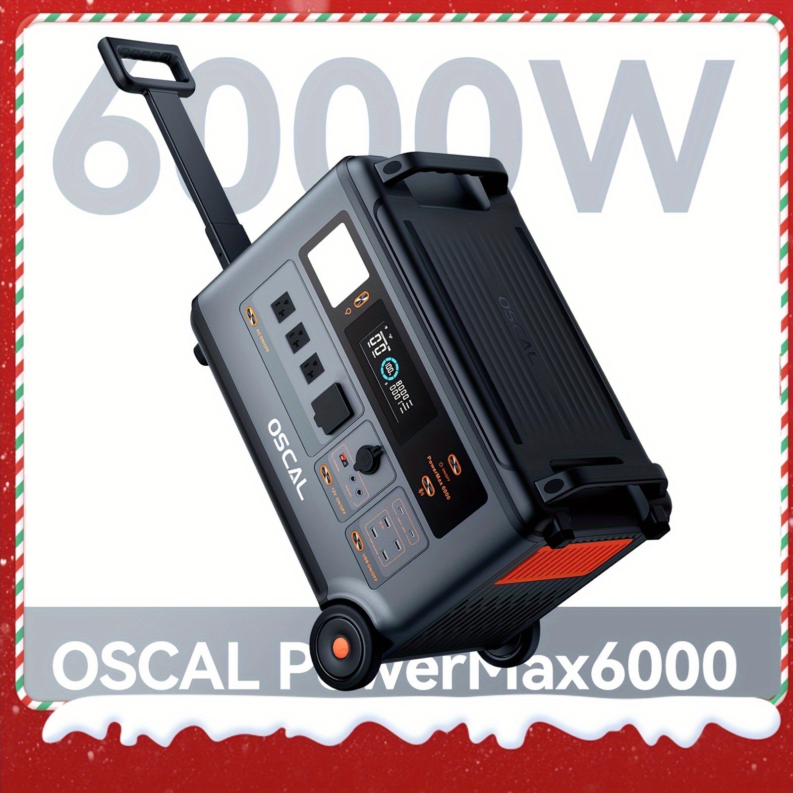     6000   7200w portable power station 3600wh lifepo4 expandable solar power bank with 4xac outlets 1 2h full charge 10ms ups for home emergency outdoor   trips