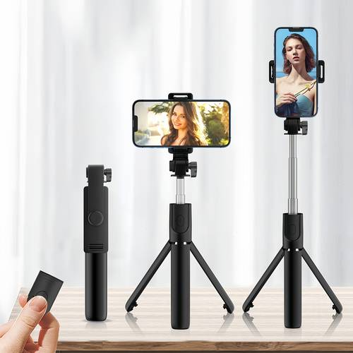 portable 27 inch selfie stick phone tripod with wireless remote extendable smartphone tripod stand 360 degree rotation compatible for iphone and other smartphones holiday gifts photography and video equipment travel equipment