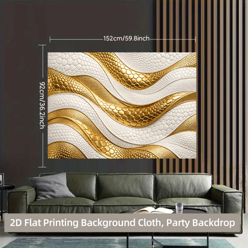 Golden And White Textured Pattern Background Cloth