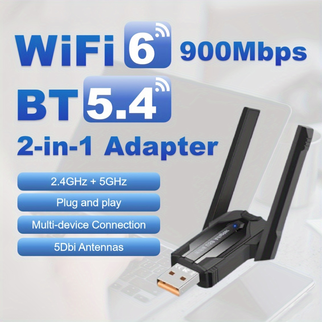 Tarjeta de red inalámbrica MCPIWOHY de doble banda 5G y WiFi 5.4,
