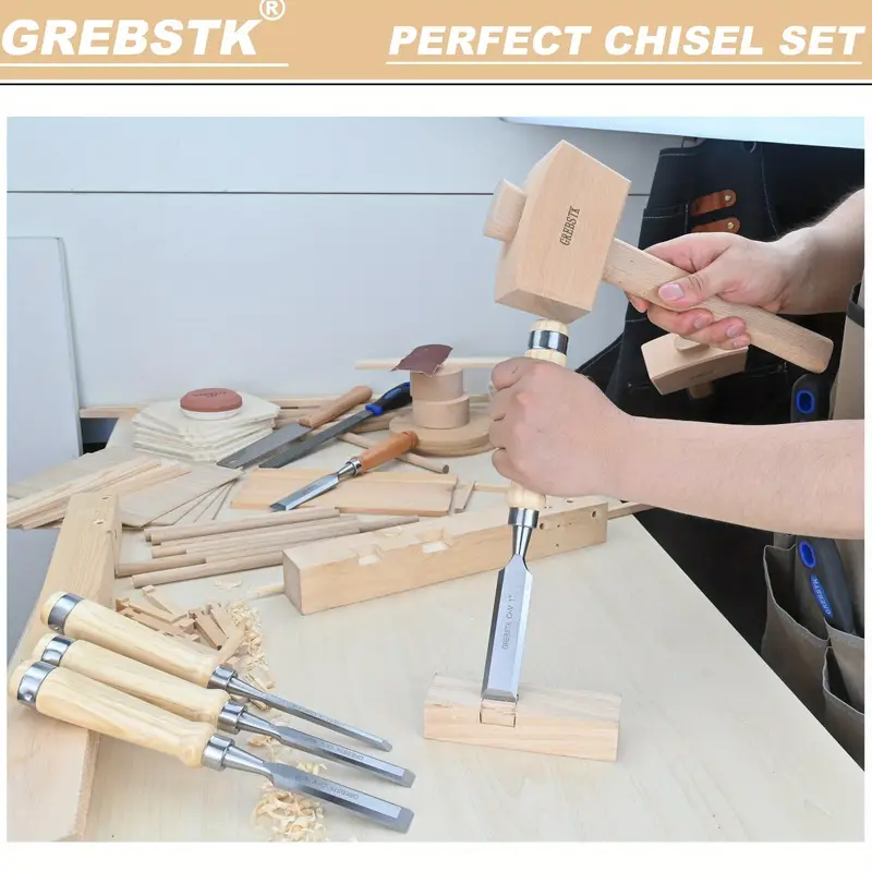 Chrome Vanadium Steel Wood Chisel Set, 4 Pieces Chrome Vanadium Steel Wood Chisel Set, 4 Pieces