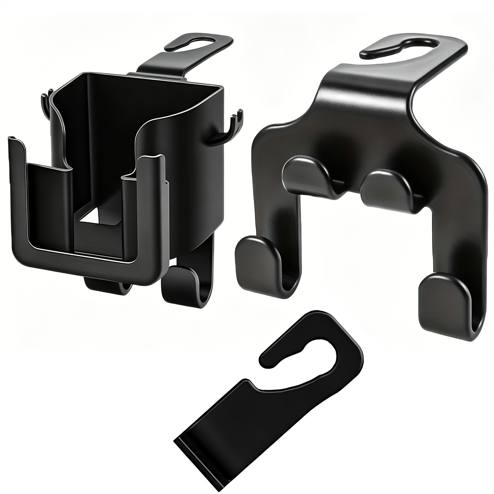 TEMU 2pcs Set Multifunctional Car Backseat Organizer (multifunctional Cup Holder And Rear Hook)-with Cup Holder Phone Holder Hook, Suitable For Most