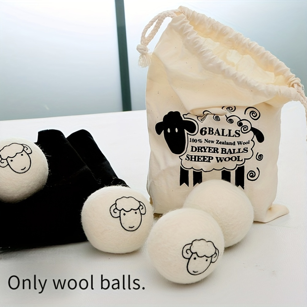 

4pcs Reusable High-quality Wool Drying Balls - Static Electricity And Wrinkles, Making Your Clothes