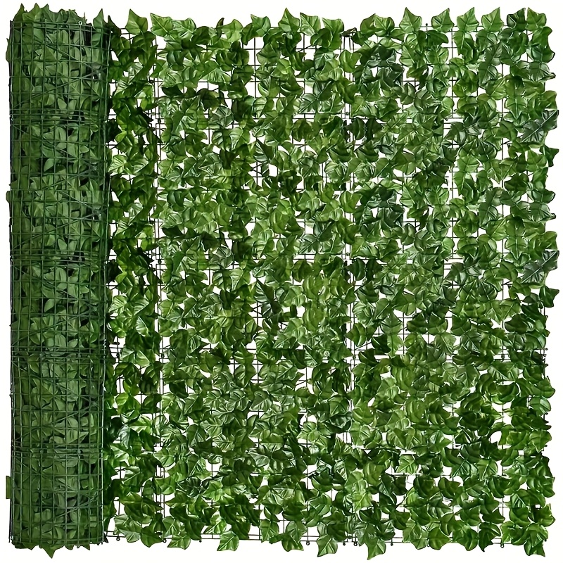 Image of 1 Roll Artificial Ivy Privacy Screen - Faux Greenery Wall Panel For Outdoor Garden, Home And Room Decor | Perfect For Christmas And Aesthetic Spaces, For Spring
