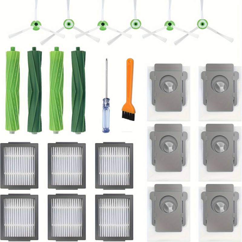 Roomba Rubber Brush Set For IRobot I Series (i7, I8) And E Series (E5, E6), New