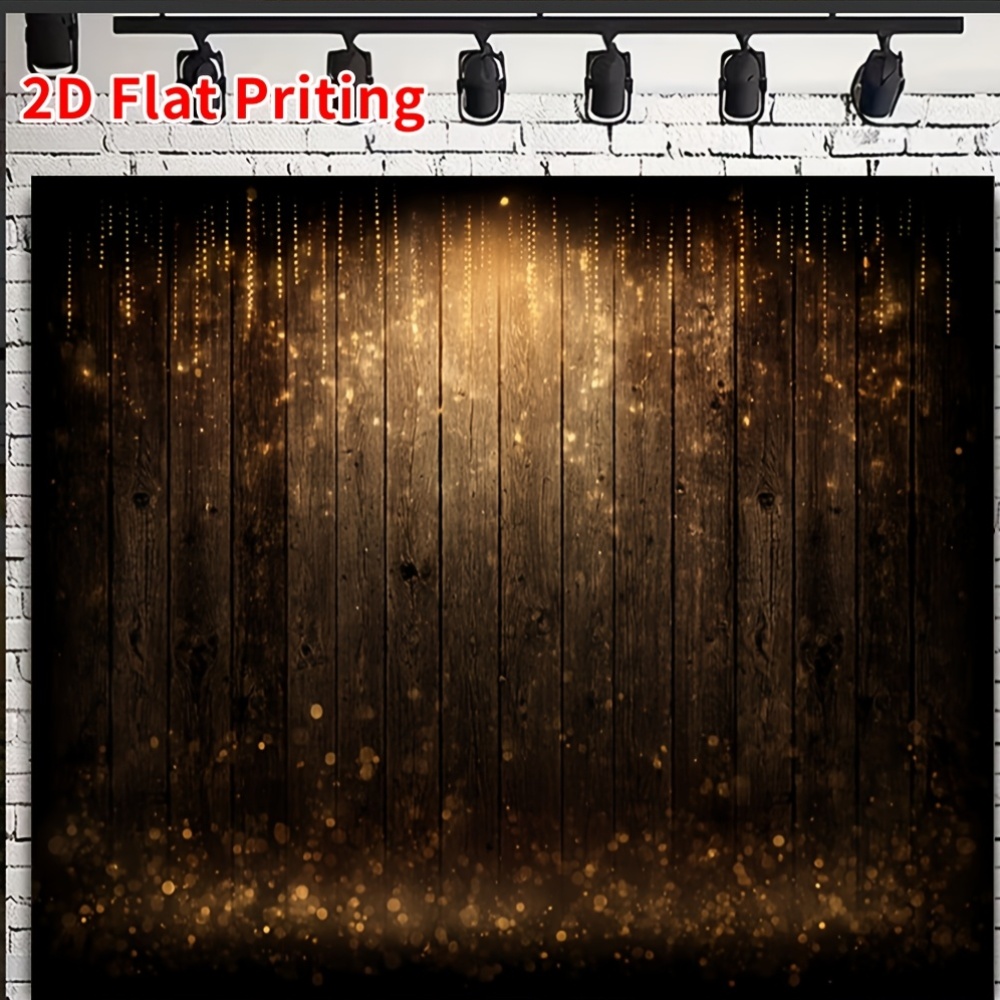 Vintage Wood Glitter Bokeh Backdrop for Photography
