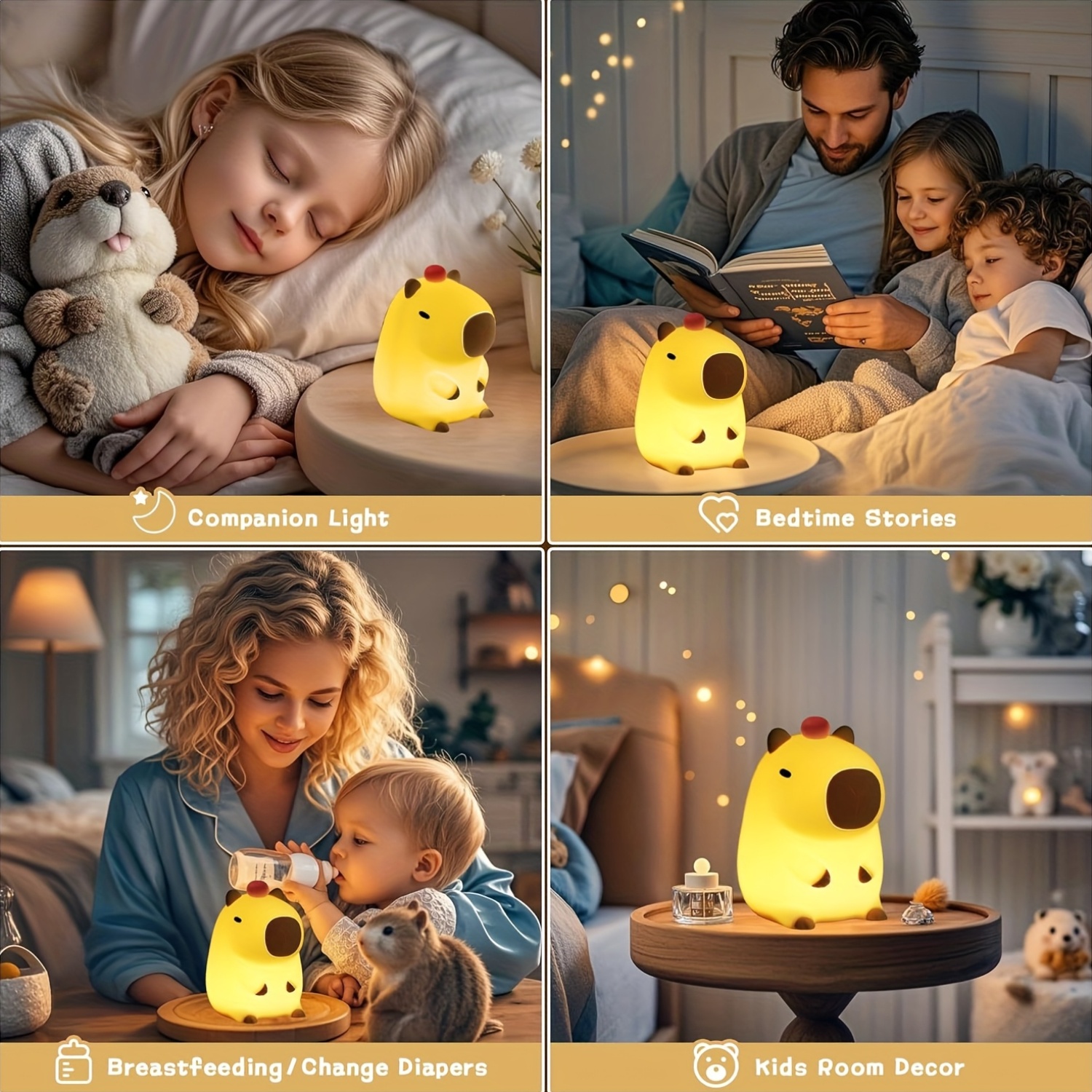 kapibara   light usb rechargeable with usb cable 1200mah long   great for room ambiance everyone   it relaxing gift idea usb lighting fixture computer accessories peripherals Product details 3
