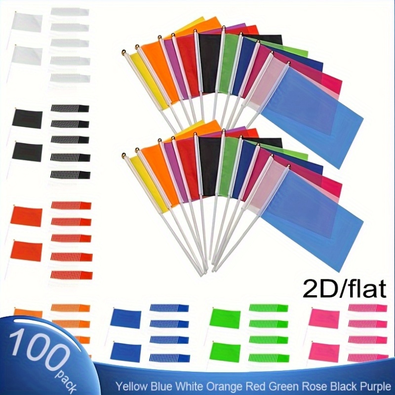 30 Stück Mini-US-Flaggen Auf Stab – 20,3 X 30,5 Cm, Kleine Amerikanische Handflaggen