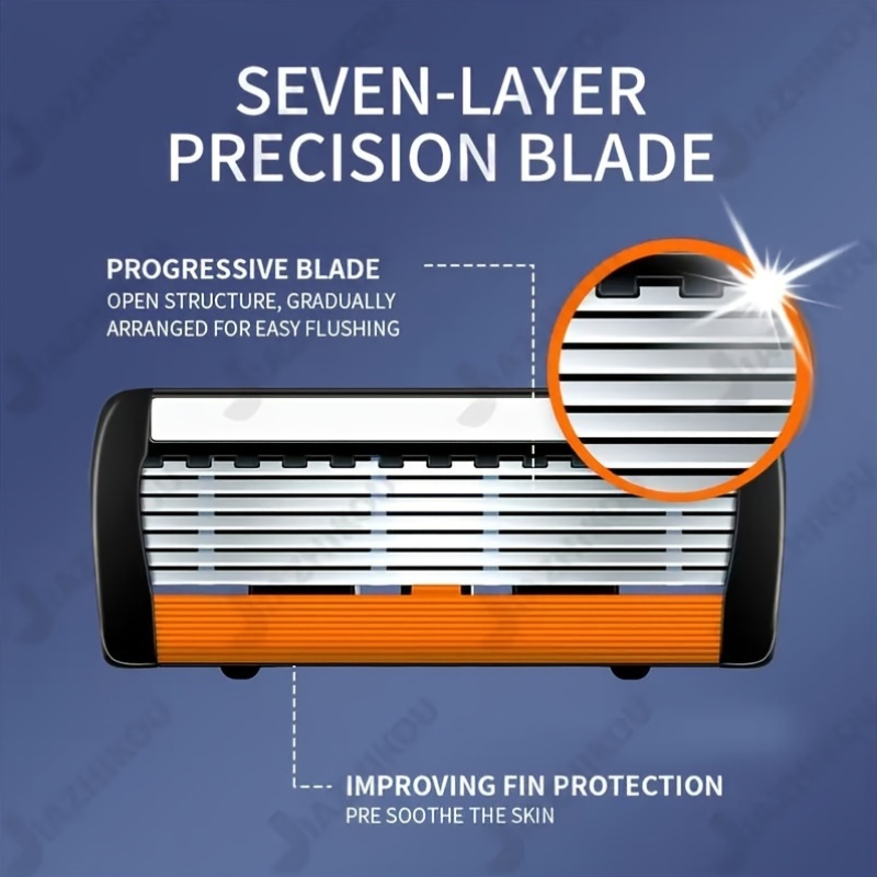 Luxury Men's Stainless Steel Razor Set with Skin-Fitting Blades