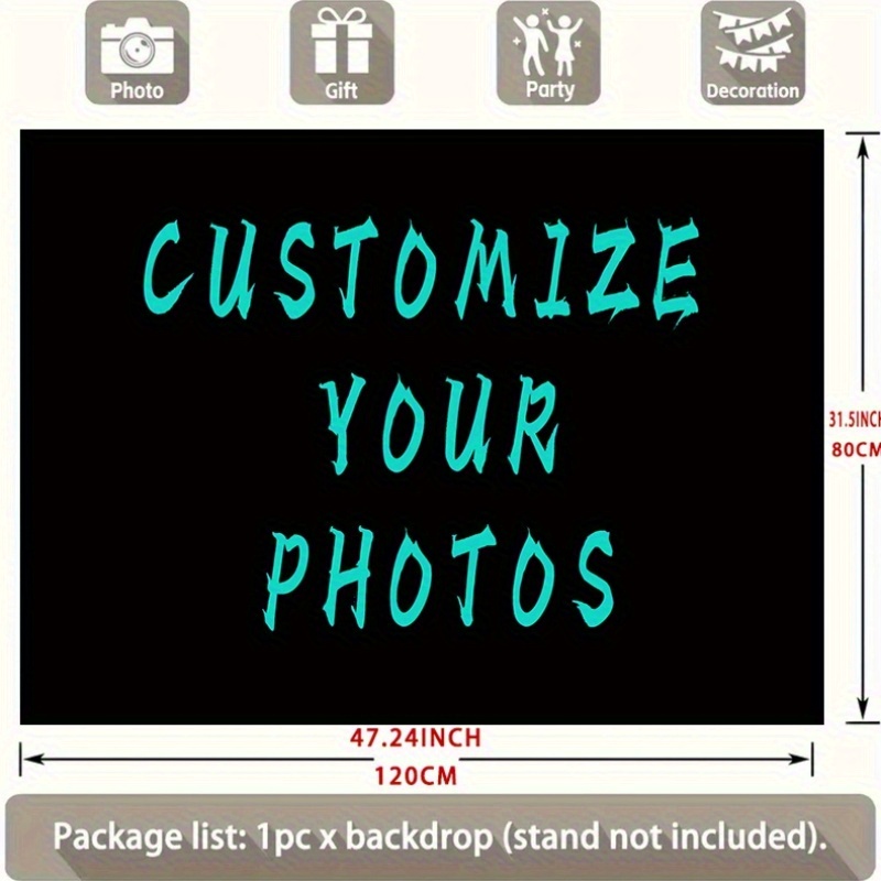 Customizable Photo Backdrop Banner - Vertical Stand