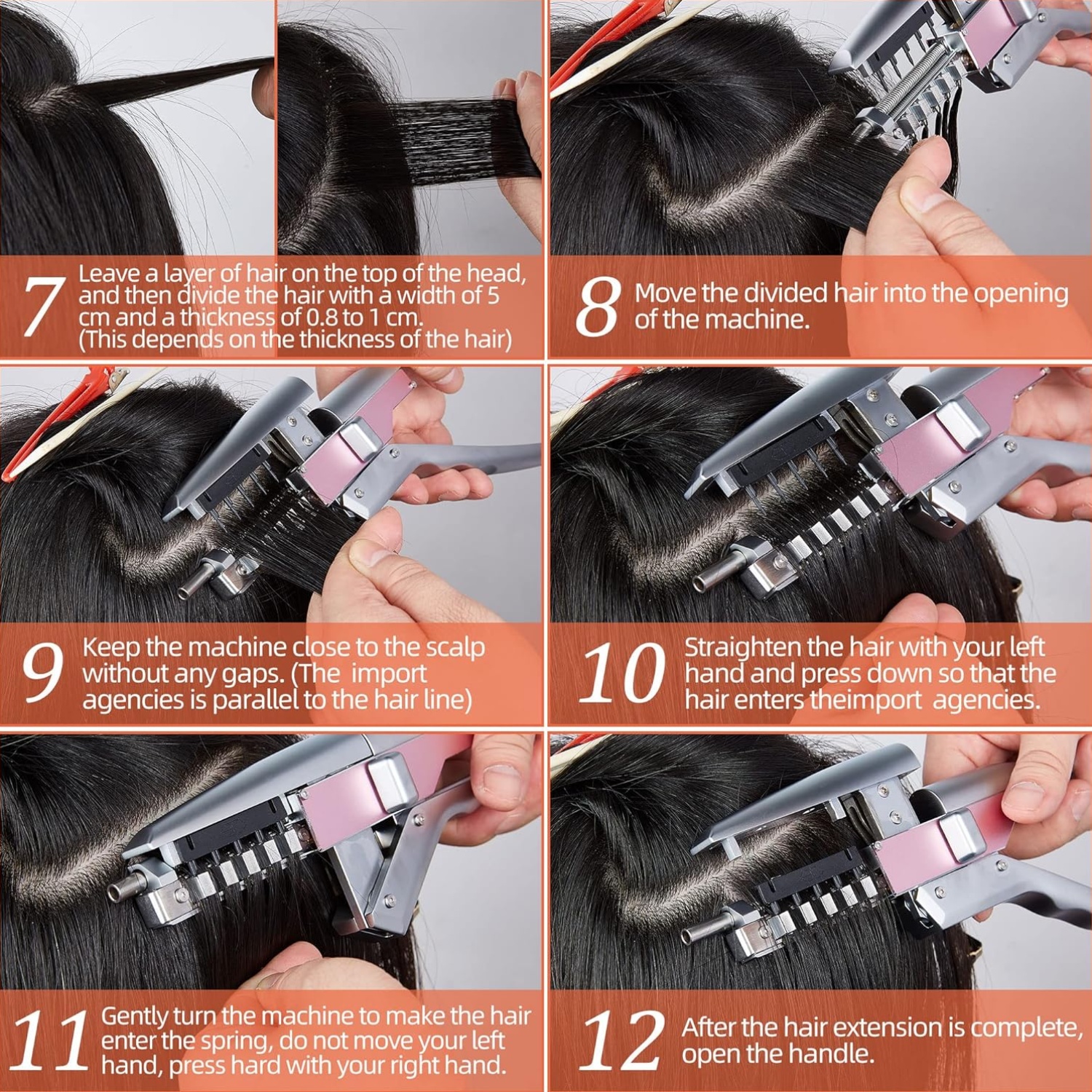   6d hair extension machine gt purple version fast operation traceless hair extension tool natural faster 5 bundles continuously