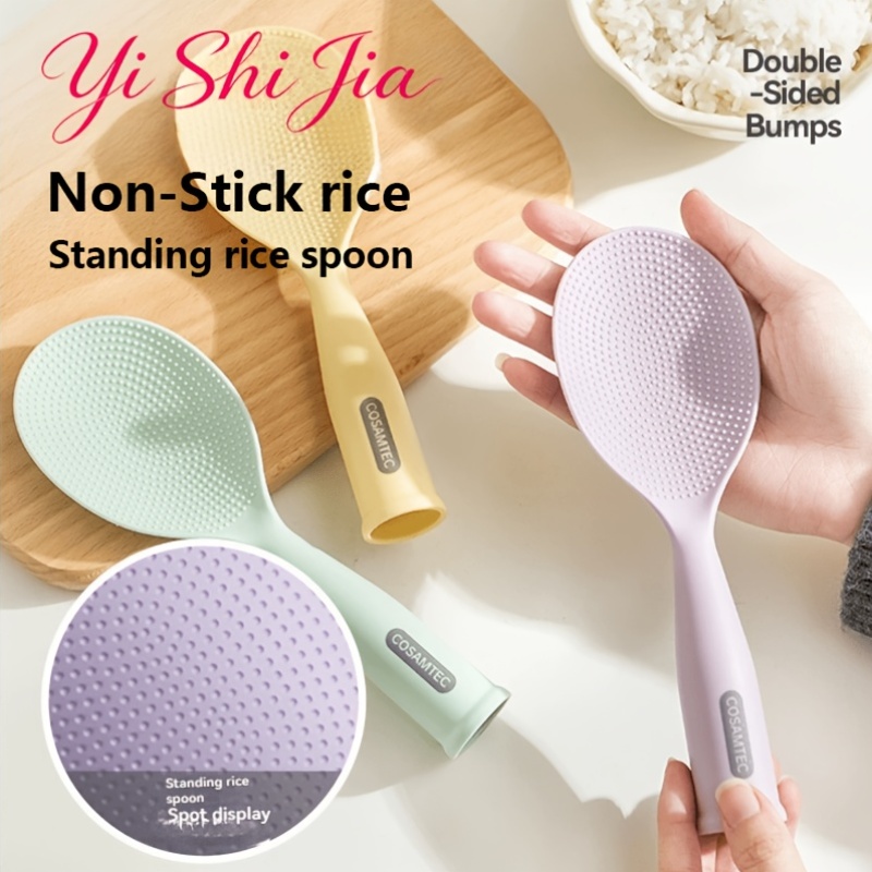 Upright Non-Stick Rice Spoon, Made of High-Temperature Resistant Food-Grade Plastic Material, Safe And Odorless, Heat-Resistant And Not Deformed. Built-In Non-Stick Design, Rice Grains Not Sticking When Scooping