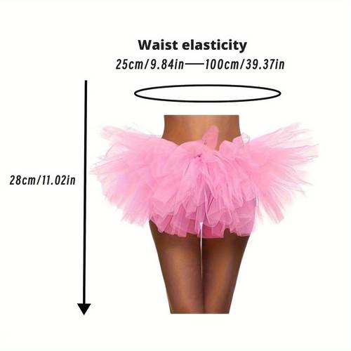 2 pack retro 80s tulle skirt family matching tutu dance skirt beach party costume running ballet pompom skirt for christmas halloween new year valentines day polyester no feathers