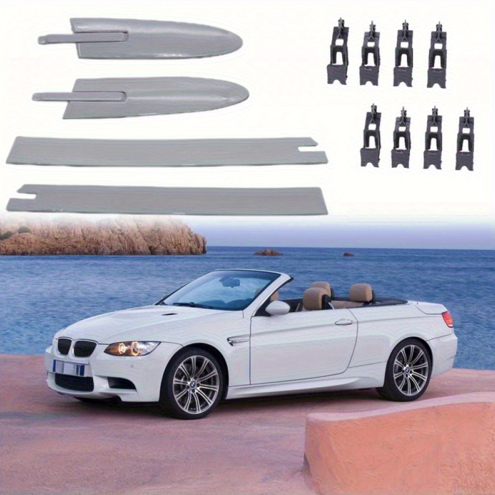 e93 for   335i     m4 f83 convertible roof top hinge cover kit oem plastic replacement for front hinges 54377184037 54377184047 54377184038 54377184048 hinge cover kit aesthetic enhancement durable plastic
