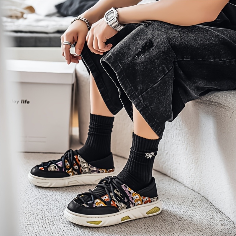 Men's Trendy Printed Half Slide with Soft Cushioning