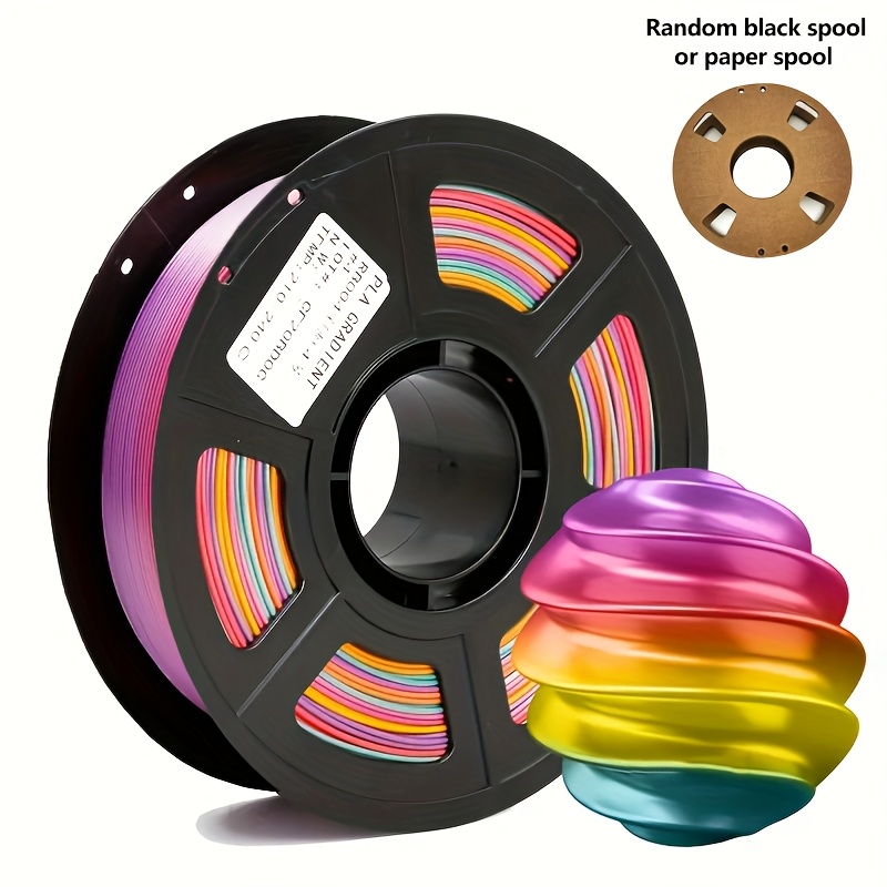 Tri-color And Dual-color Pla 3d Printing Filament, 200g Net Weight Per Spool, Compatible With Fdm 3d Printers. 1.75mm Pla Printing Wire, Random Spool