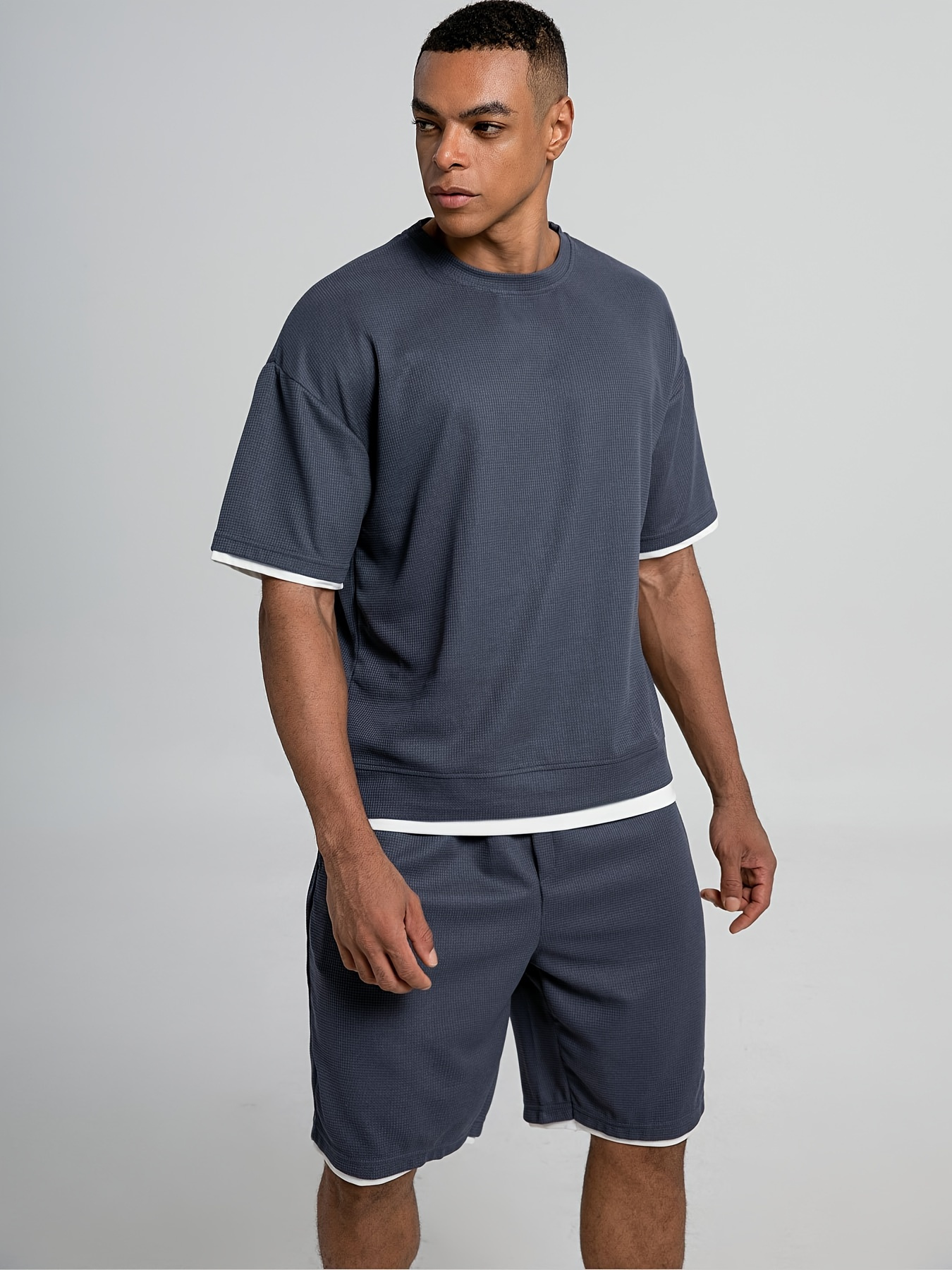 Camisetas Conjunto Chandal Verano Pantalones Cortos Hombre Vestir