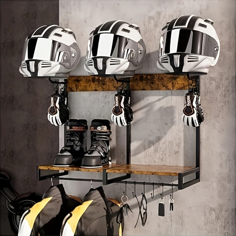 Hat Rack Rack Wall Mount Stain Steel Helmet Holder 180 Rotation