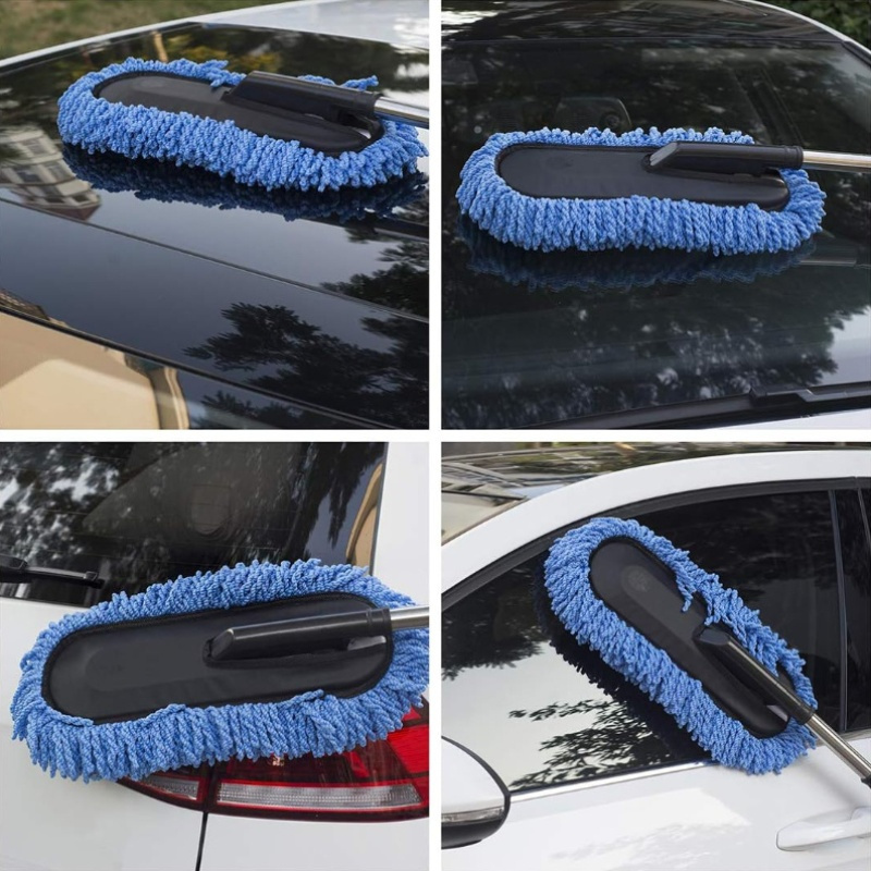 2pcs Car Brush, Car Maintenance, Microfiber Car Duster Exterior Scratch Free, Extendable Handle Interior Multipurpose Dust Cleaning Duster for Cars