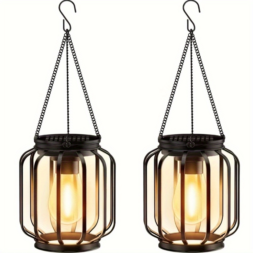 solar lantern outdoor light   metal solar lantern light   lantern hanging light   hanging solar chandelier suitable for courtyard garden patio passage decoration