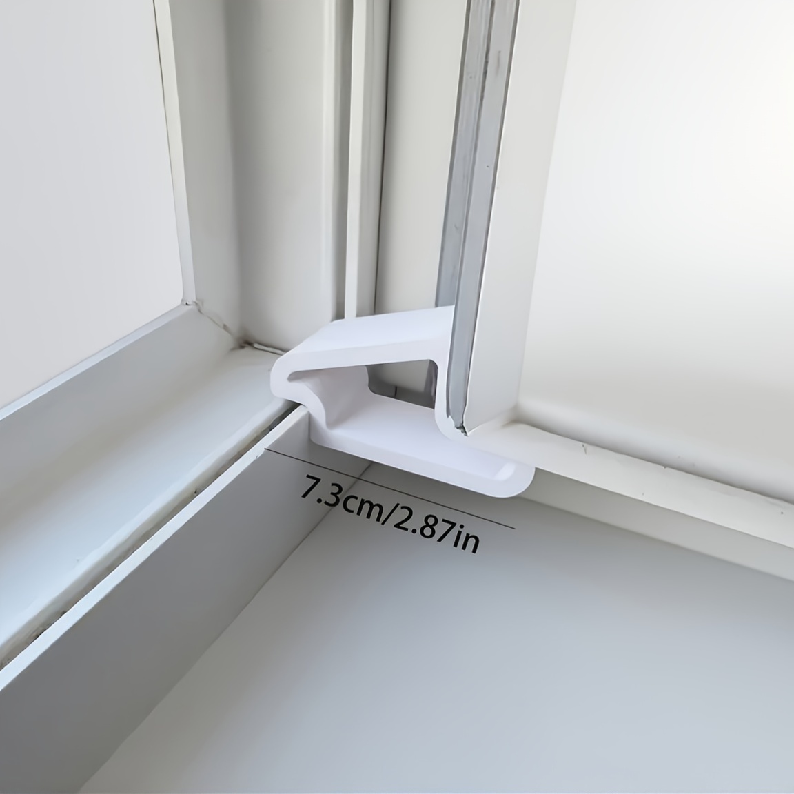 Window Stopper - Durable Plastic Door Stopper with Easy-Install Design, Prevents Sliding Down, Secure Window Hold for Home & Office, White, Window Stopper for Door, Door Stopper, Minimalist Design, Sturdy Construction