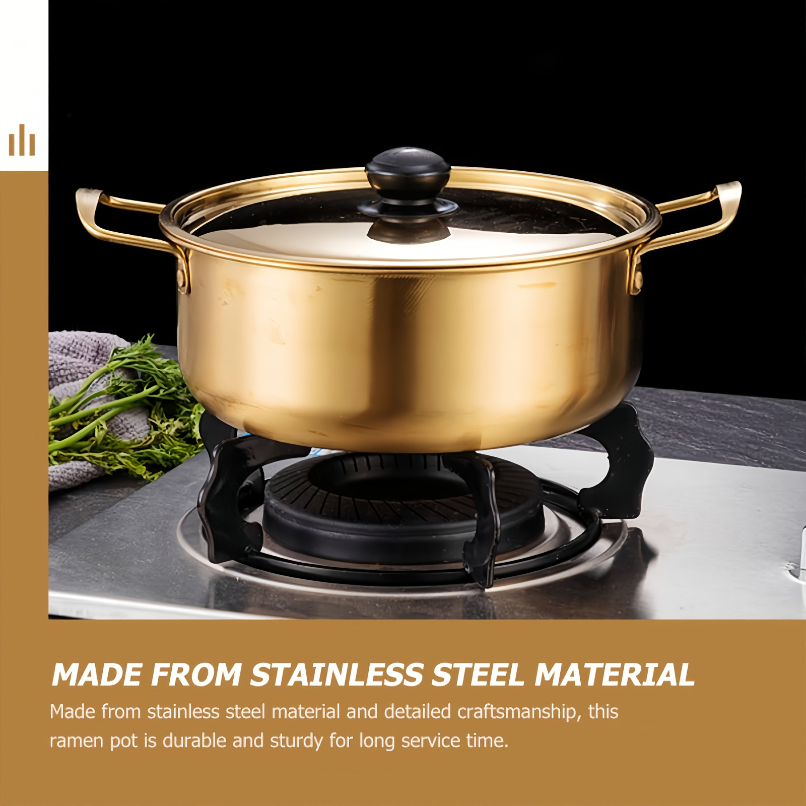 stainless steel instant noodle pot korean ramen pot ramen cooking pot chocolate   pasta pot korean soup pot   japanese noodles 2
