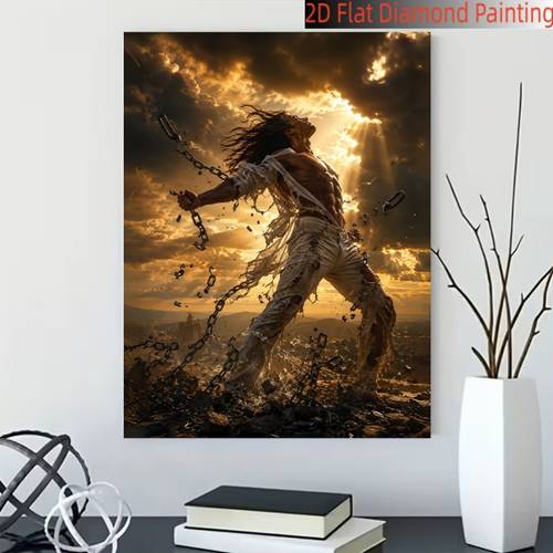 1pc frameless diamond painting kit with power and theme its a fun and project suitable for beginners completed used for home wall decoration making it a perfect gift