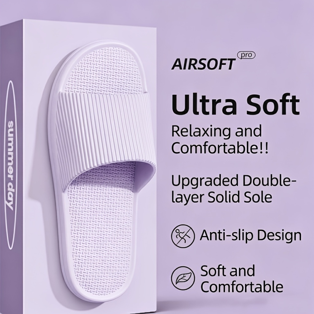 imagen del artículo zapatillas de masaje modernas para mujer con soporte de  , sandalias   y cómodas, calzado para el hogar agradable  , zapatos de mujer