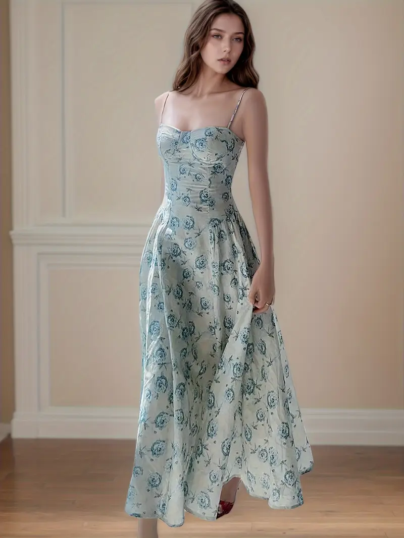 princess dress chest Heavy French style princess dress with chest pad, puff sleeves, off-th Lee Nhi Boutique