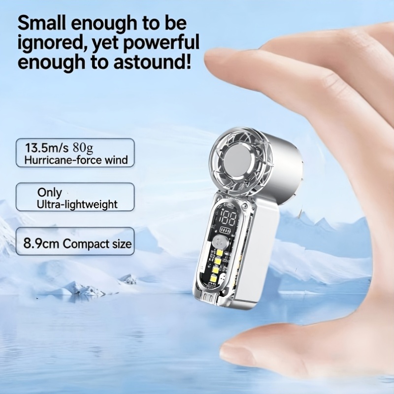 mini high power handheld fan compact facial cooling fan ultra long   mini size lightweight handheld fan portable in pocket convenient for   classroom library new mini fan 100 speed adjustable 22000 rpm