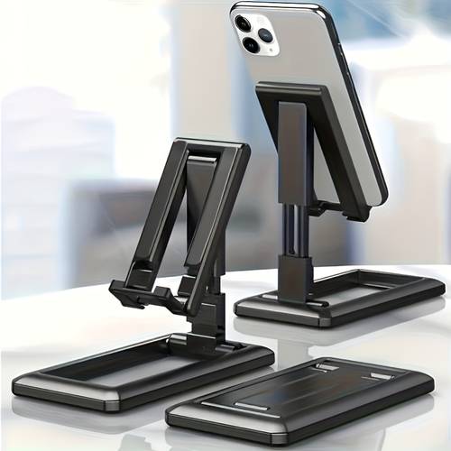 portable phone holder that adjusted suitable for iphone and devices ideal for hands free use at home or while traveling featuring a sturdy foldable design