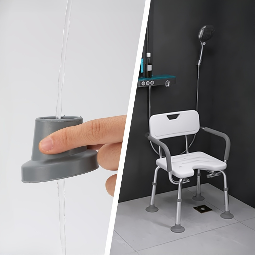 Non Slip Shower Chair Rubber Feet 4-Pack Heavy Duty Shower Chair