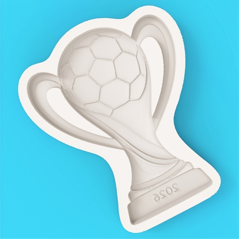 Football Championship Trophy Silicone Mold, Fondant And Chocolate Press Mold For Chocolate Making