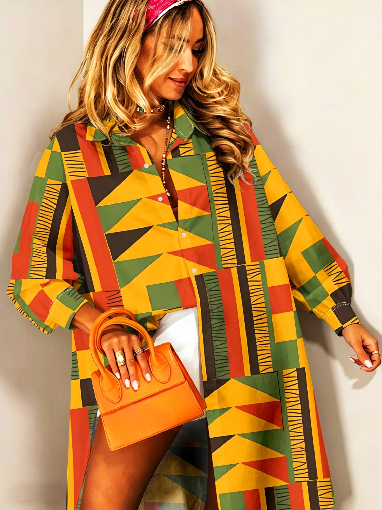 african print shirt dress for ladies women sold on Temu United States Ecom Style:ADAE213096