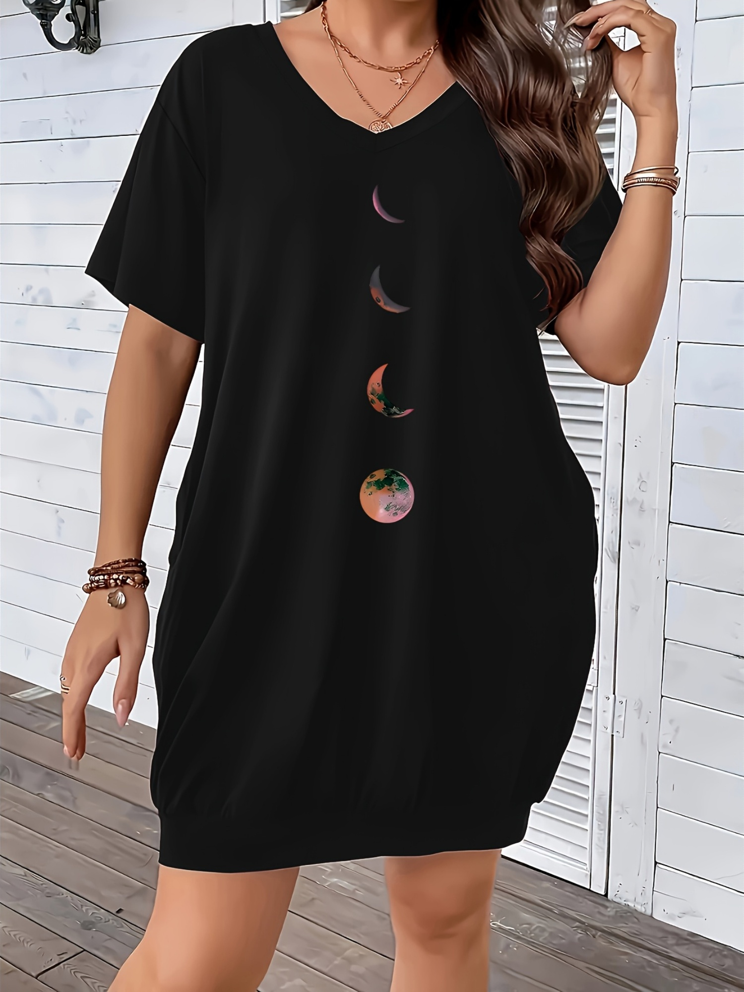 black loose dress with sleeves Buy GemmiMD dress