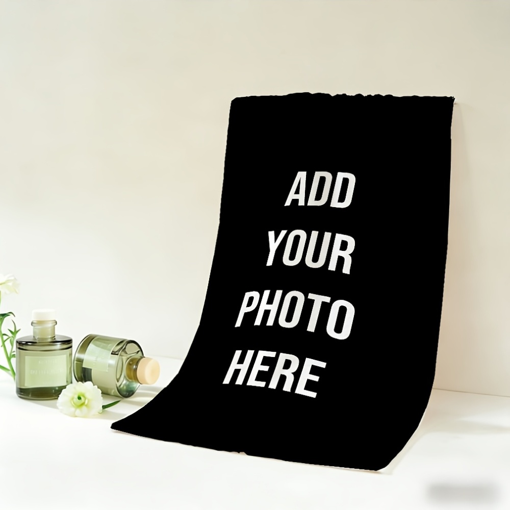 TEMU 1pc Custom Photo Towel, 15.75x23.62 Inches, 15.75x31.5 Inches, For Gym, Fitness, Running, Outdoor Activities, Yoga, Badminton, And Basketball,