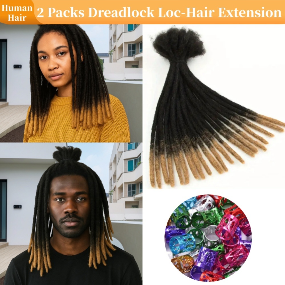 two packs 0 6cm 1 color dreadlock hair extensions made - Temu Oman
