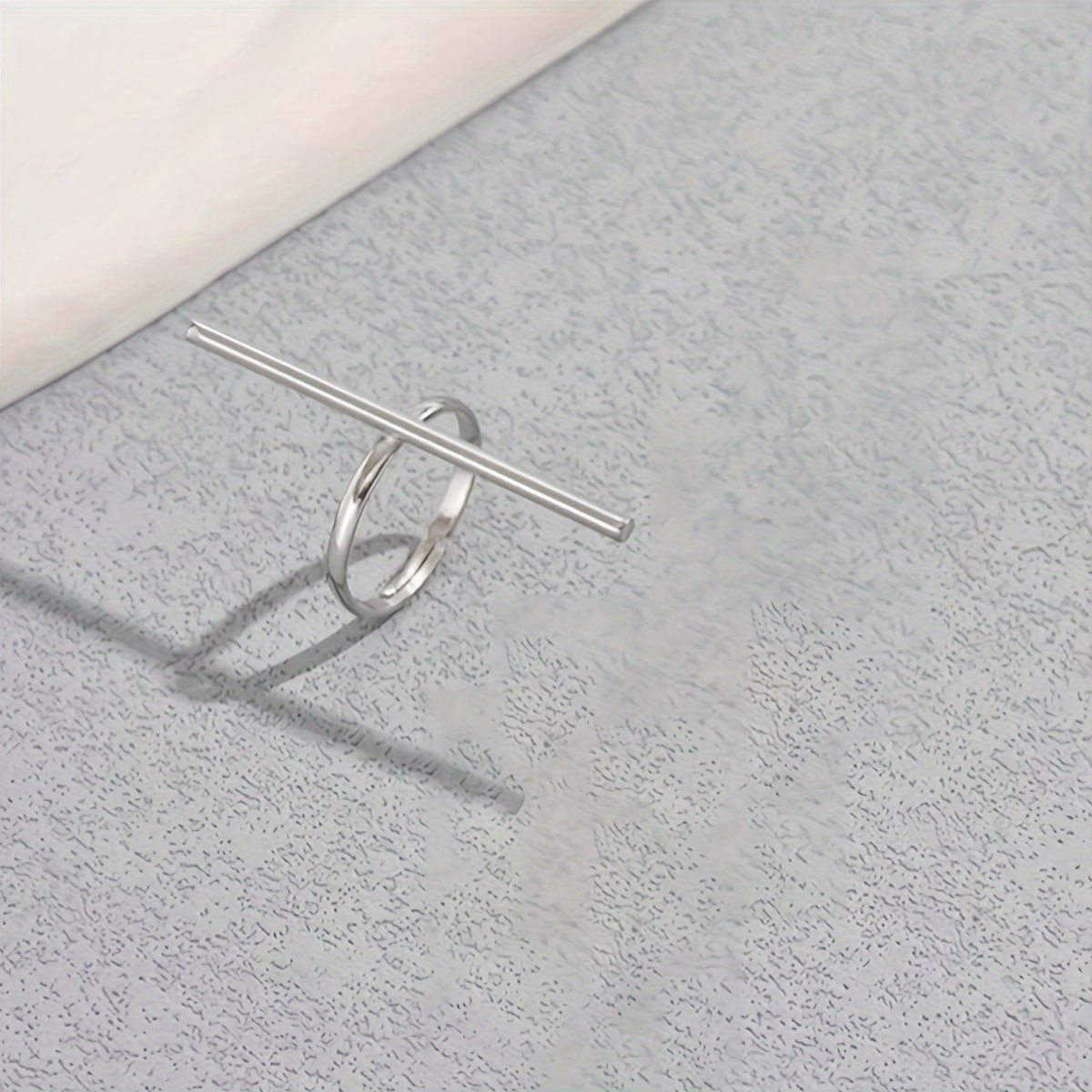 Geometric Bar & Ring Set Minimalist Alloy Accessory for Women