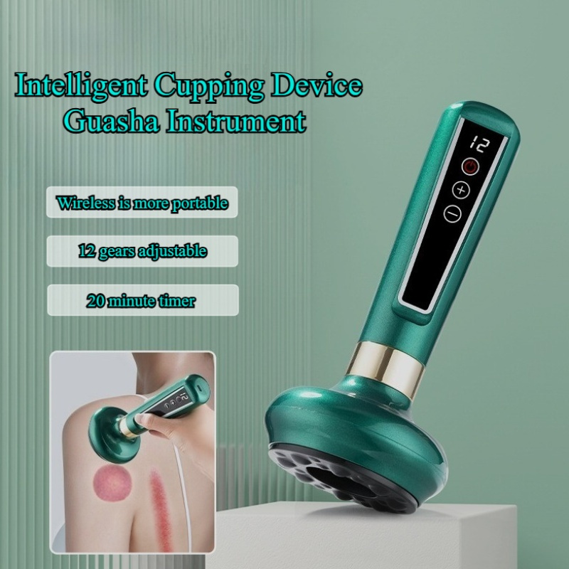   usb rechargeable electric   tool 12 speed cupping tool intelligent   portable design suitable for home use 1800mah lithium battery suitable for neck back hands abdomen and legs ideal holiday gift 0