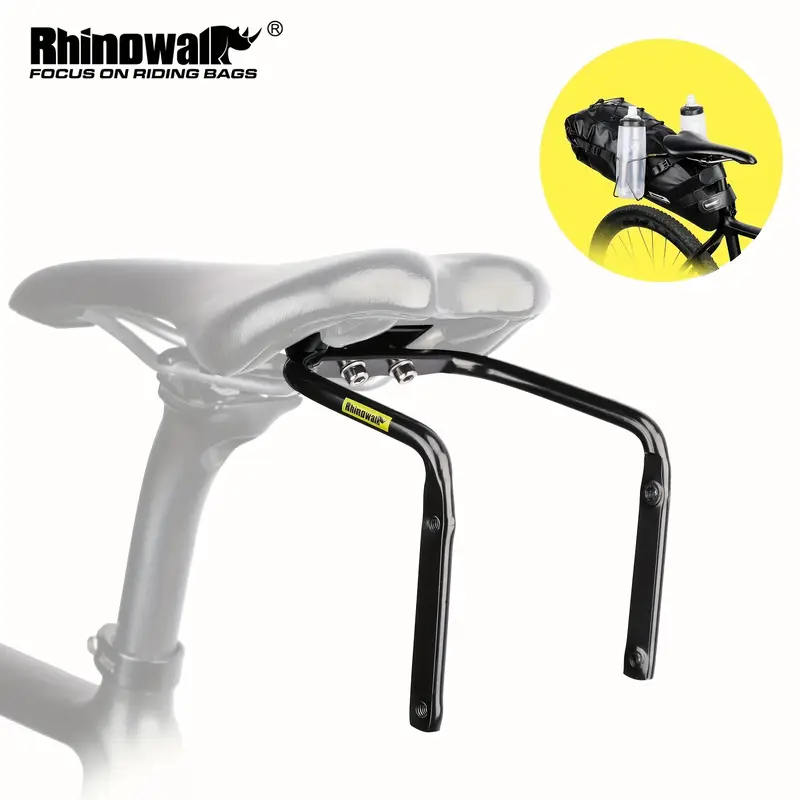 REMEK Bicycle Pannier Buckle – 500D PVC Adjustable Stabilizer Straps, 360° Rotating Hook, Fits Most Rear Racks, For Side Bags & Trunk Bags (Upper & Lower Buckle Set)