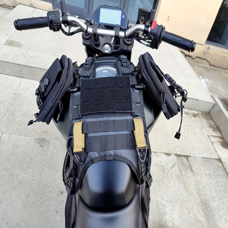 Motorcycle Vest Storage System with MOLLE for Street Touring Motorcycles Polyamide Construction Rider Gear Organizer with